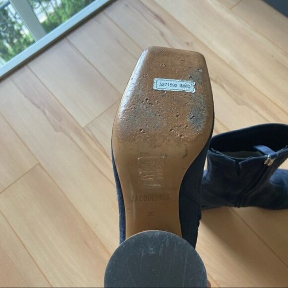 JACQUEMUS les carré rond suede ankle boots - Picture 6 of 6